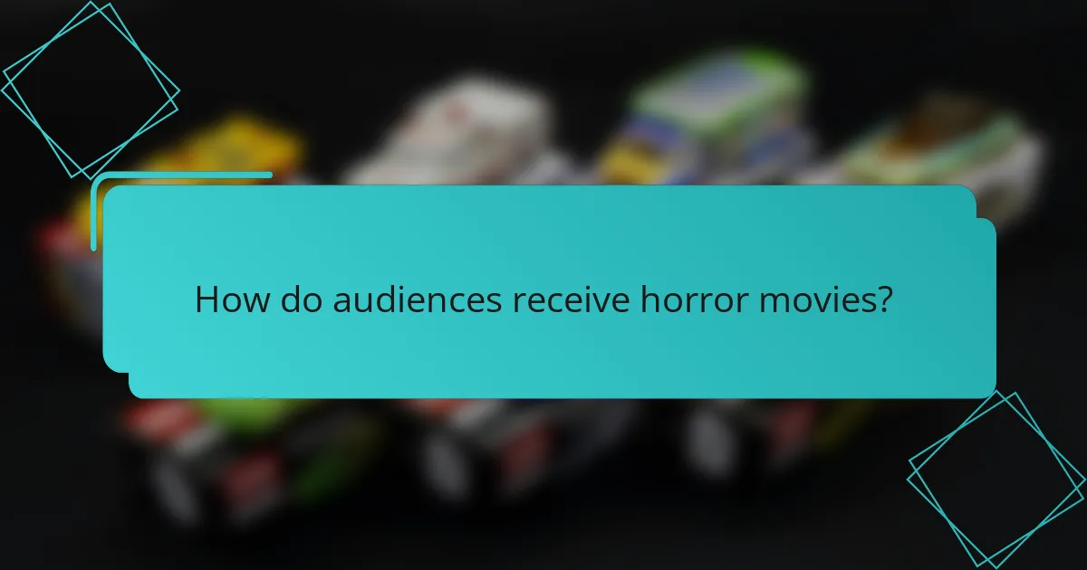 How do audiences receive horror movies?