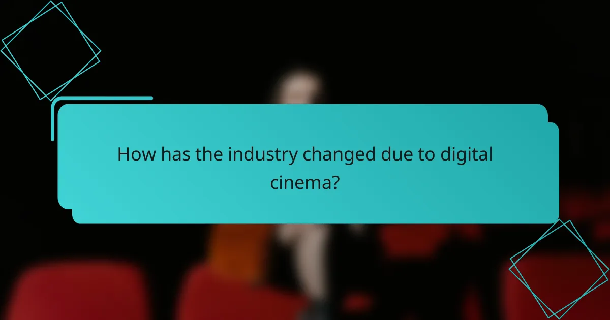 How has the industry changed due to digital cinema?