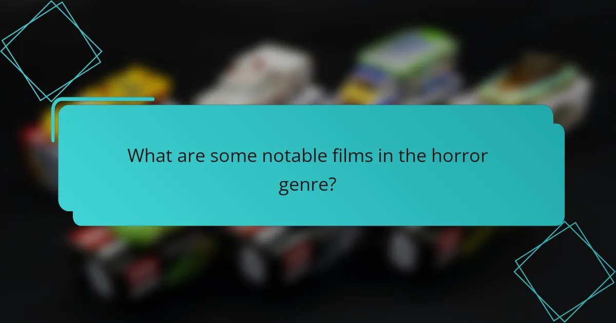 What are some notable films in the horror genre?