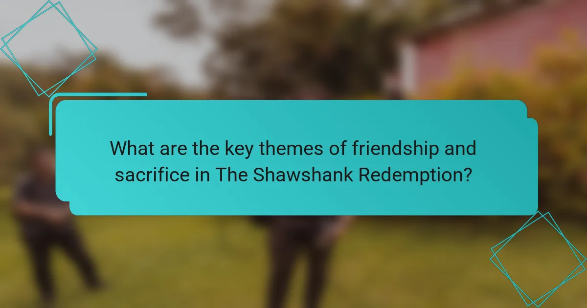 What are the key themes of friendship and sacrifice in The Shawshank Redemption?