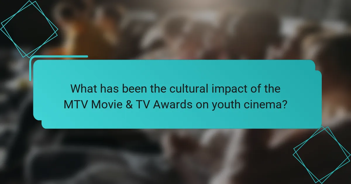 What has been the cultural impact of the MTV Movie & TV Awards on youth cinema?