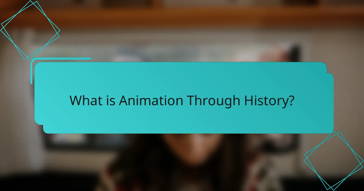 What is Animation Through History?