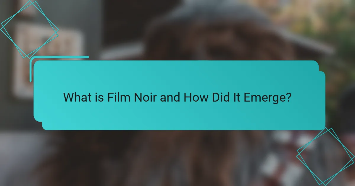 What is Film Noir and How Did It Emerge?