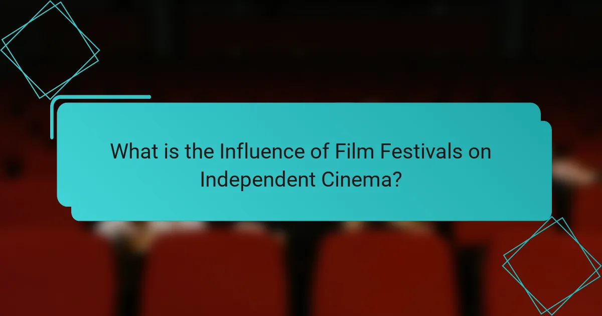 What is the Influence of Film Festivals on Independent Cinema?