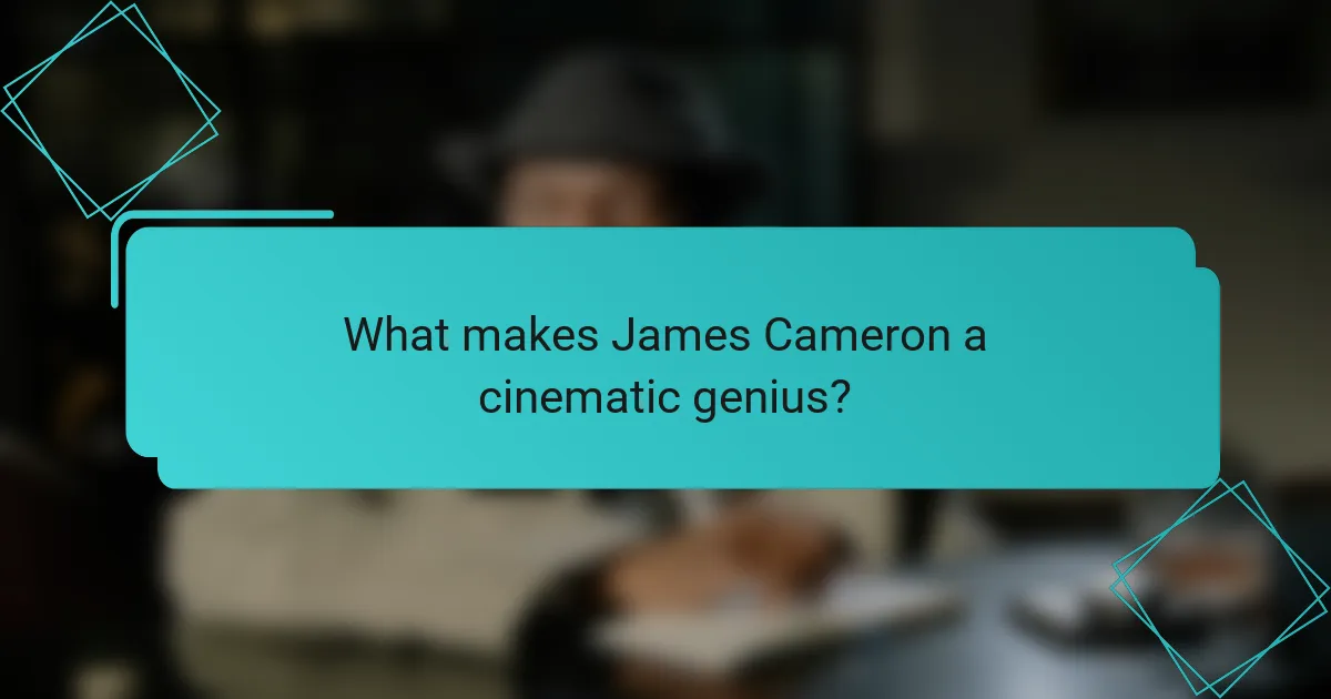 What makes James Cameron a cinematic genius?